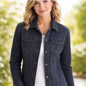 Coldwater Creek | Blue Cotton Denim Jacket